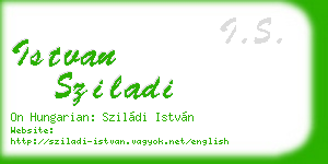 istvan sziladi business card