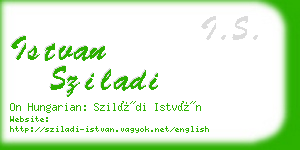 istvan sziladi business card